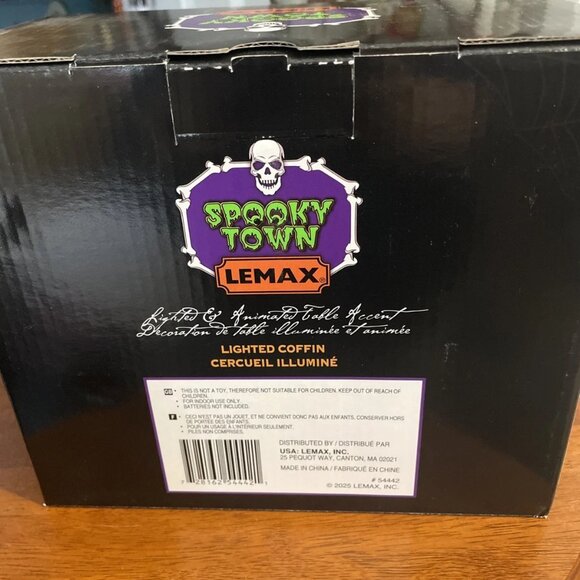 Lemax Spooky Town Lighted Coffin ~ Halloween 2025 ~ NIB - Picture 4 of 5